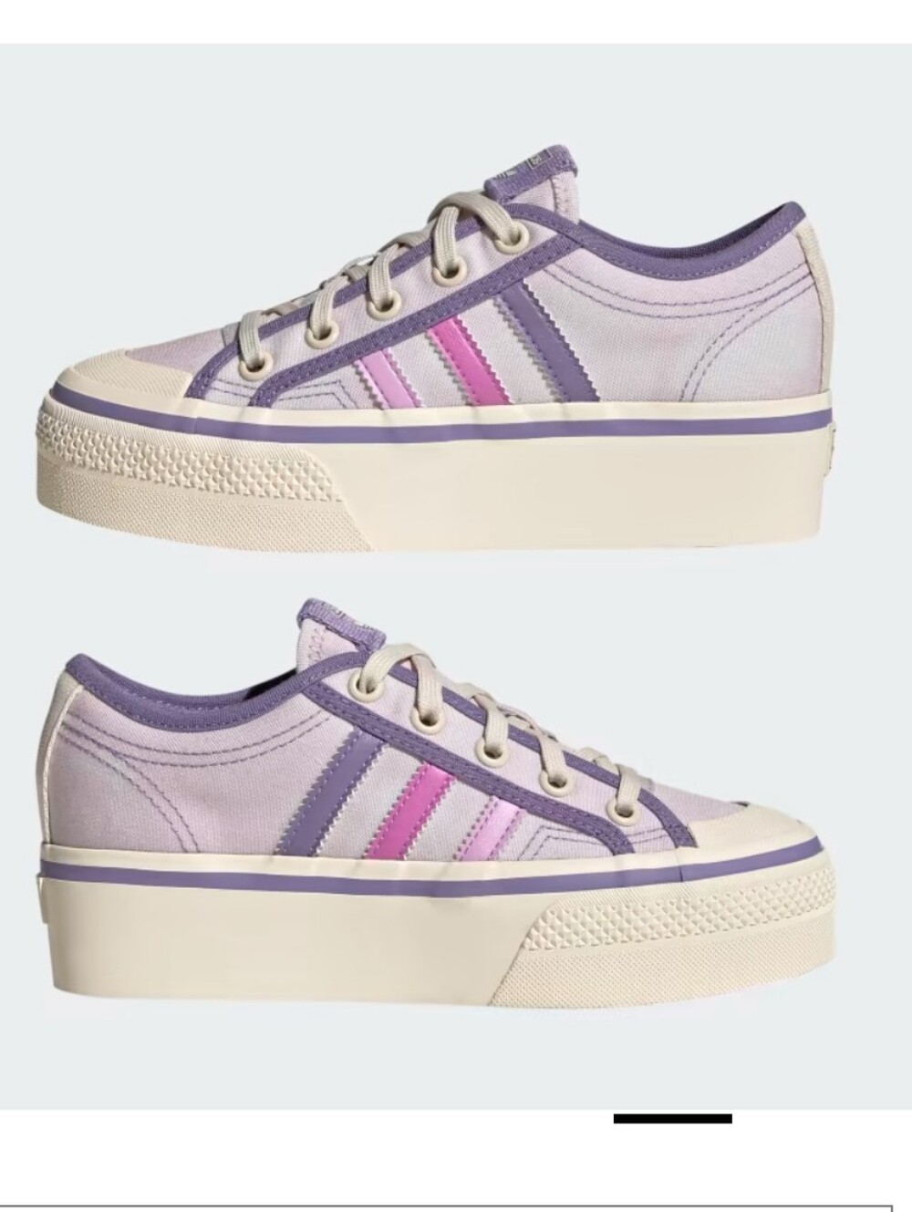 Adidas Originals Nizza Platform Parley Sneakers Pink Lilac Women’s Size 6